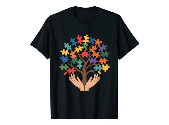Autism Awareness Tree T-shirt Graphics