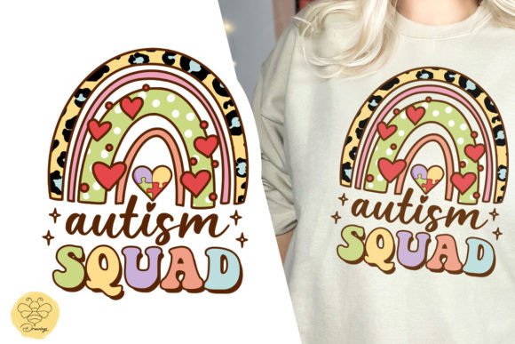 Autism Squad Rainbow SVG Graphics for T-Shirt Designs