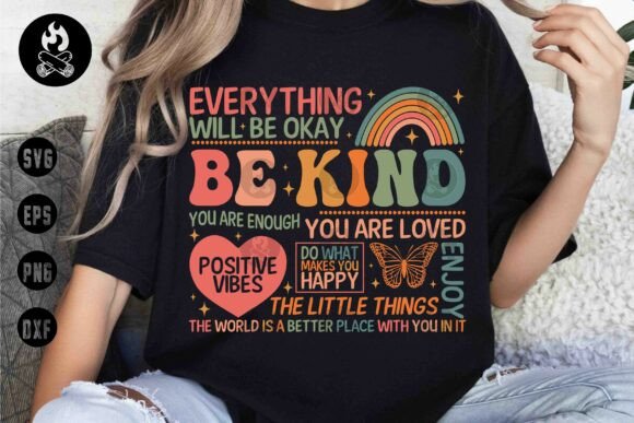 Be Kind SVG: Graphics for T-Shirt Designs