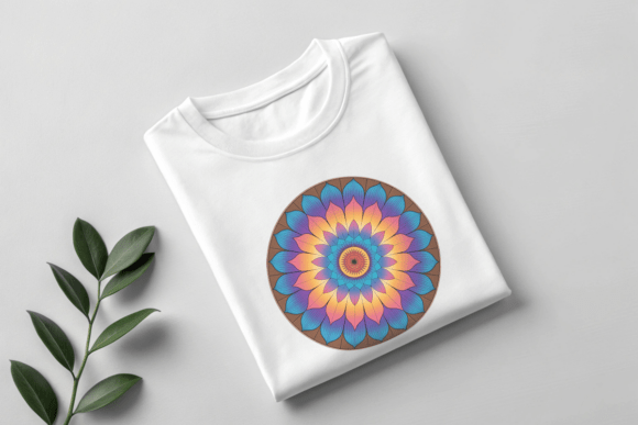 Boho Lotus Mandala PNG: Graphics for T-Shirt Designs