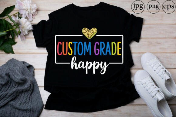 Custom Grade Happy Rainbow Heart Graphics