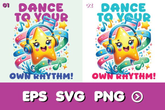 Dance to Your Rhythm Star SVG: Graphics for T-Shirt Designs