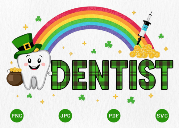 Dentist Rainbow Happy St. Patrick's Day Graphics