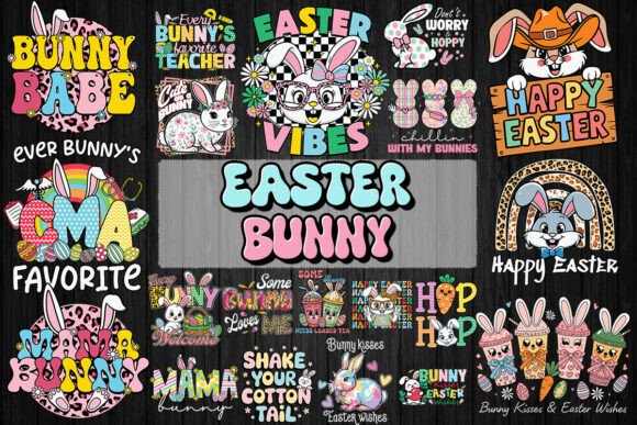 Easter Bunny SVG Bundle Graphics