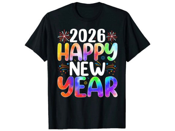 Happy New Year 2026 T-Shirt Graphics