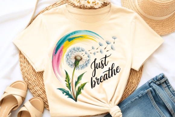 Just Breathe PNG SVG for Graphics and T-Shirt Designs