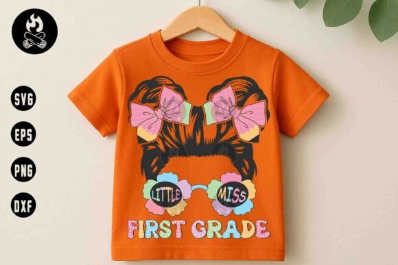 Little Miss First Grade SVG, Girl School