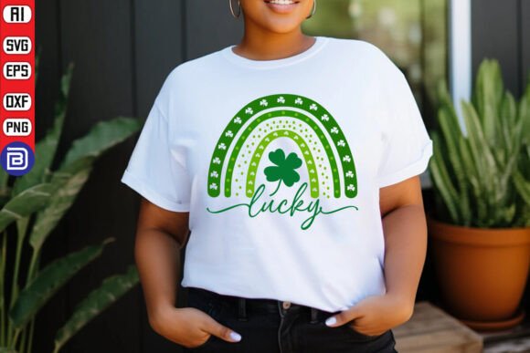 Lucky Rainbow SVG, St. Patrick's Day PNG