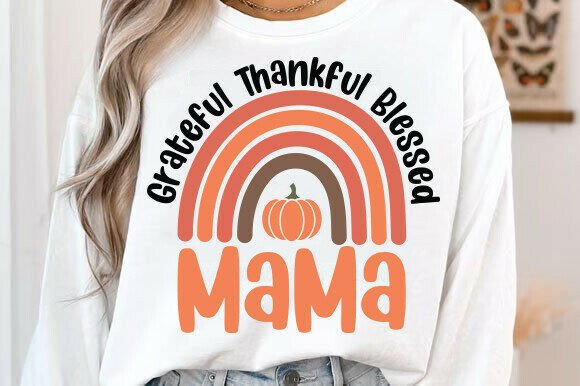 Mama Fall Rainbow SVG: Graphics for T-Shirt Designs