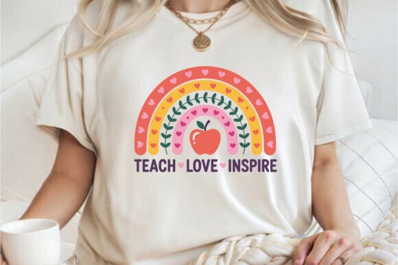 Retro Vintage Rainbow Teacher Shirt Svg Graphics