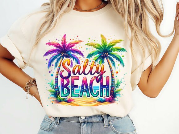 Salty Beach T-Shirt Design – Graphics for Summer Campaigns