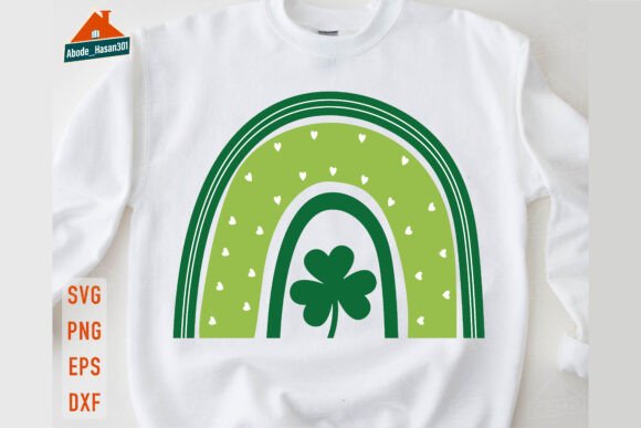 Shamrock Rainbow St Patricks Day SVG PNG