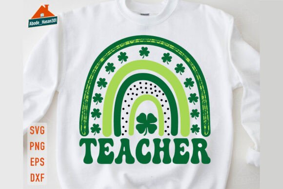 St. Patrick’s Day Teacher Rainbow SVG Graphics