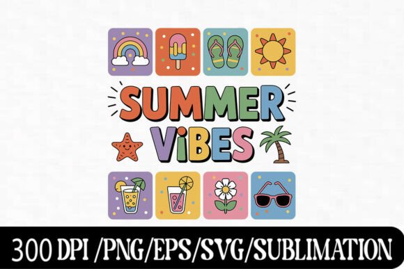 Summer Vibes Tropical Fun SVG Design